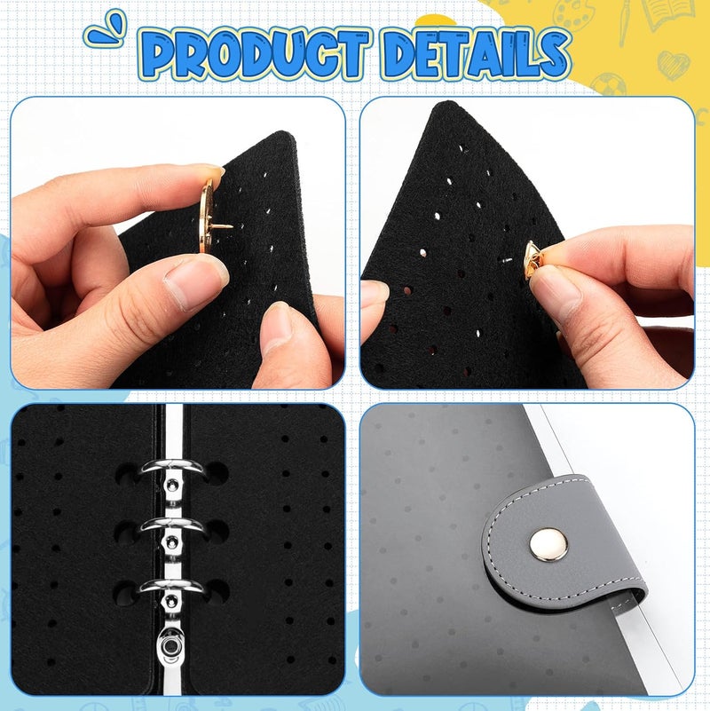 LSLYHTC 8 Pages Enamel Pin Display Book for Enamel Pins, A5 Pins Collection Storage Organizer Book for Collectors, Portable Travel Pin Trading Books with Clear PVC Cover (Not Include Accessories) - Image 4